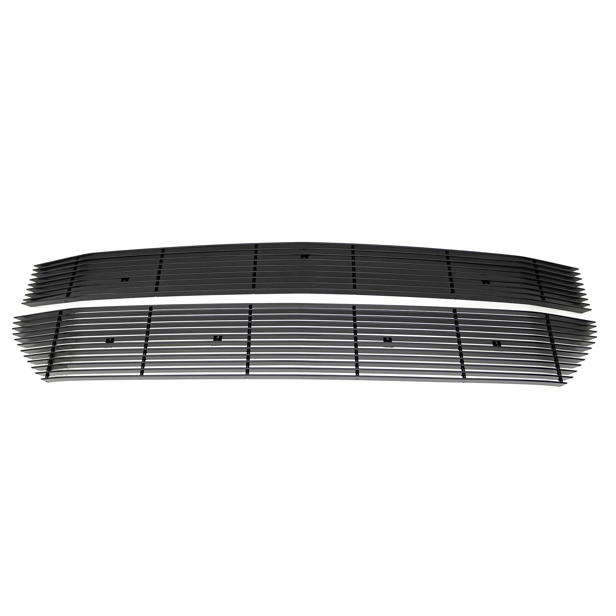 Laser Billet Grille, 2016-2018 Silverado 1500, Black, 2 Pc, Overlay - PN #6211271