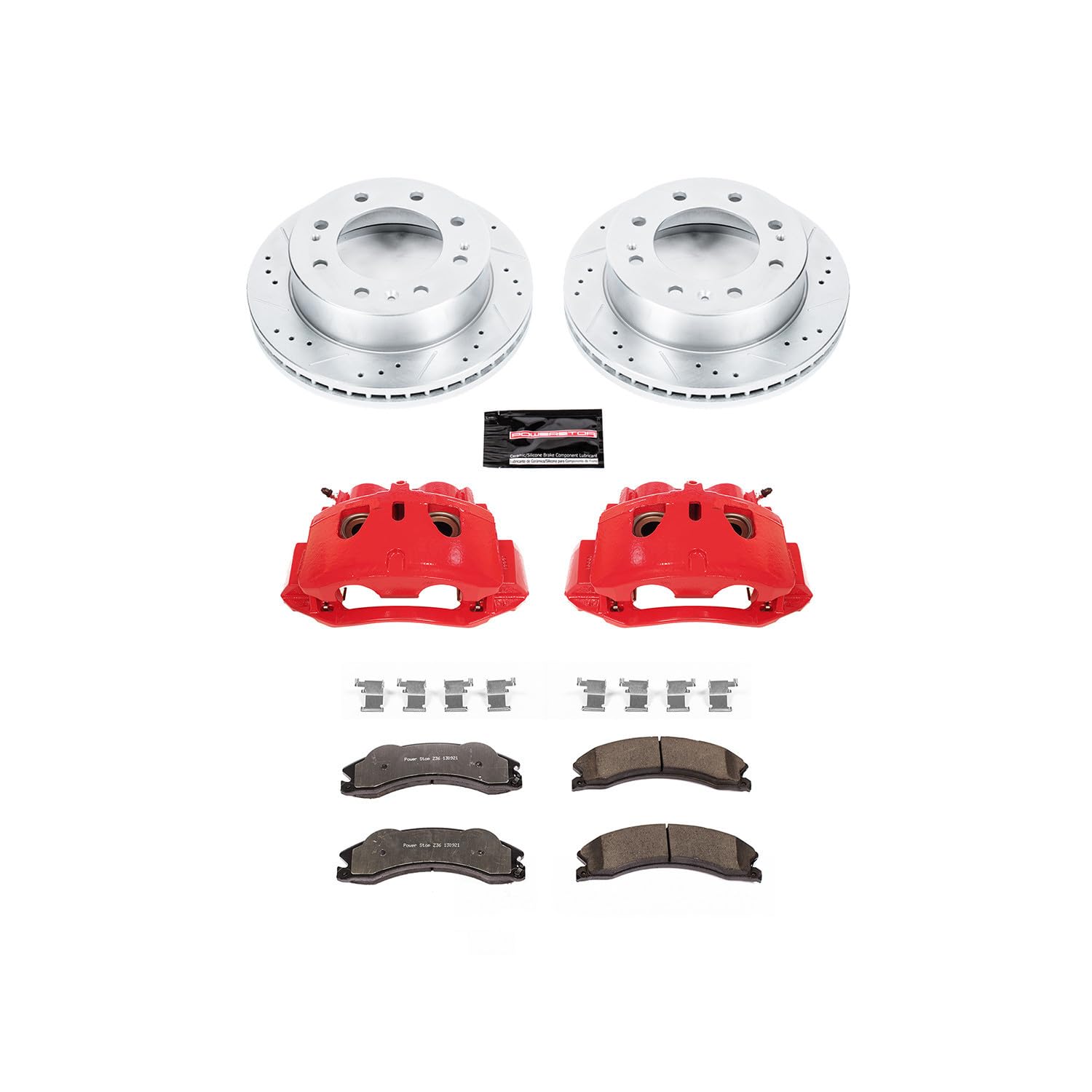 Brake Kit Power Stop KC5559-36 with Caliper (Front Truck and Tow) For Chevrolet Silverado 2500 HD, Chevrolet Silverado 3500 HD, GMC Sierra 2500 HD, GMC Sierra 3500 HD [Model Specific]