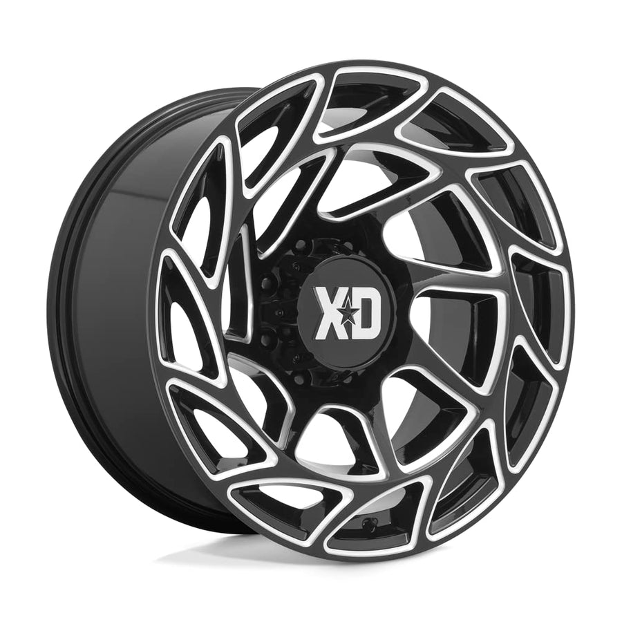 20x10 XD860 ONSLAUGHT, Bolt Pattern: 8x170/, Offset: -18, GLOSS BLACK MILLED, set of 1