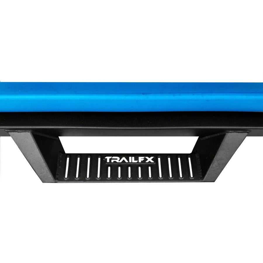 TrailFX Drop Down Step Bars Nerf Bars for Chevrolet Silverado 1500 Extended Cab 2004-2013 Powder Coated Matte Black Steel Rocker Panel Mount with Installation Hardware Included TrailFX DHS024B