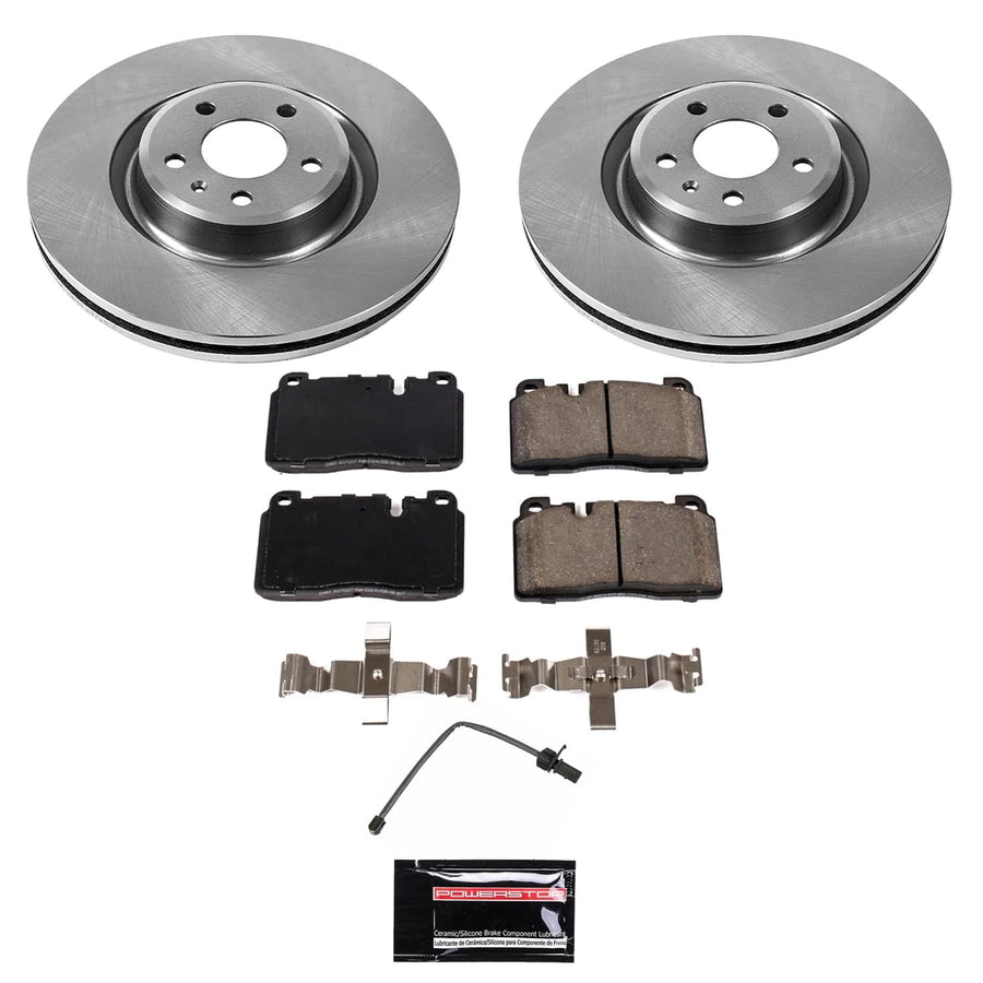 Autospecialty POWERSTOP Front Stock Replacement Brake Pads and Rotors Brake Kit For Cadillac CT4 2020-2022 [Vehicle Specific]