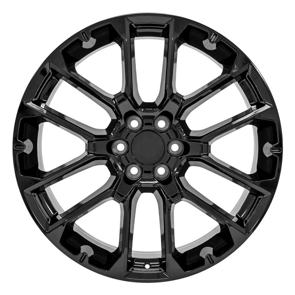 24 Inch OE Wheels CV67 Rim Fits Suburban 1500 High Country Style 6x139.7 24x10 Gloss Black - Hollander 14079 (1)
