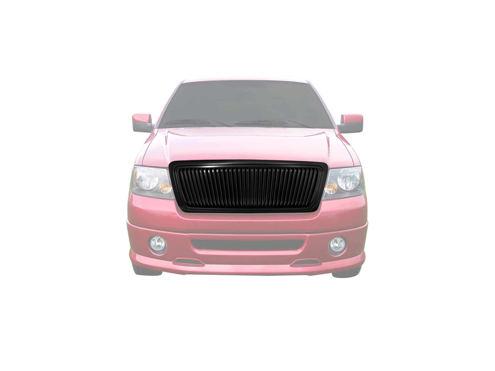 7165724 Armordillo USA Vertical Front Hood Grille - Matte Black Fits 2004-2008 Ford F150 F-150/2006-2008 Lincoln Mark LT