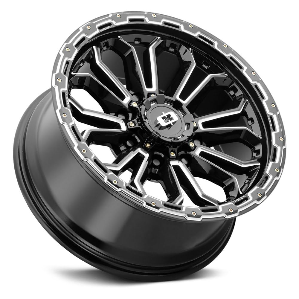 405 Vision Korupt 18x9 8x6.5" -12mm Black/Milled Wheel Rim 18" Inch