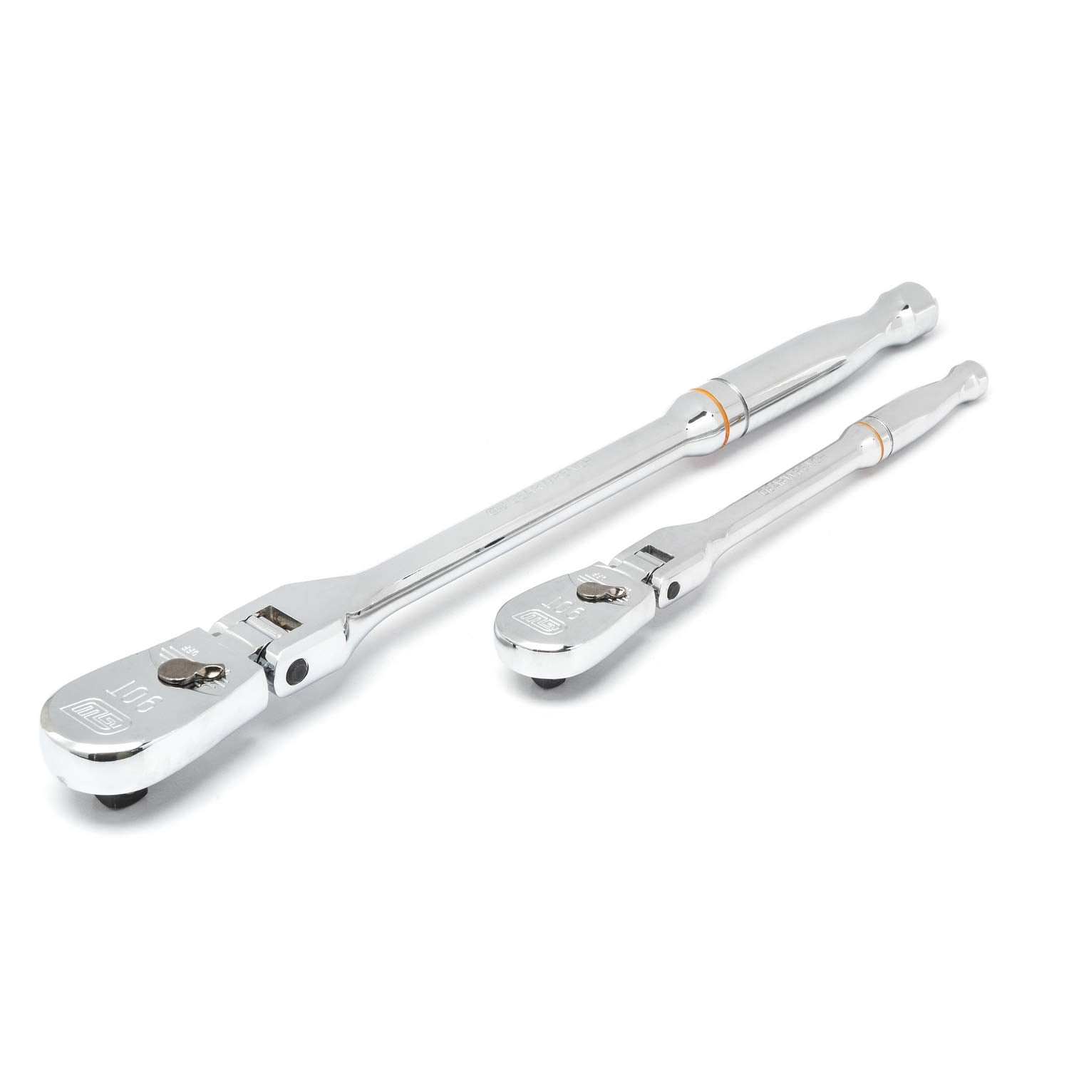 GEARWRENCH 1/4" & 3/8" Drive 90 Tooth Full Polish Flex Head Ratchet Set - 81216T 2 Pc.