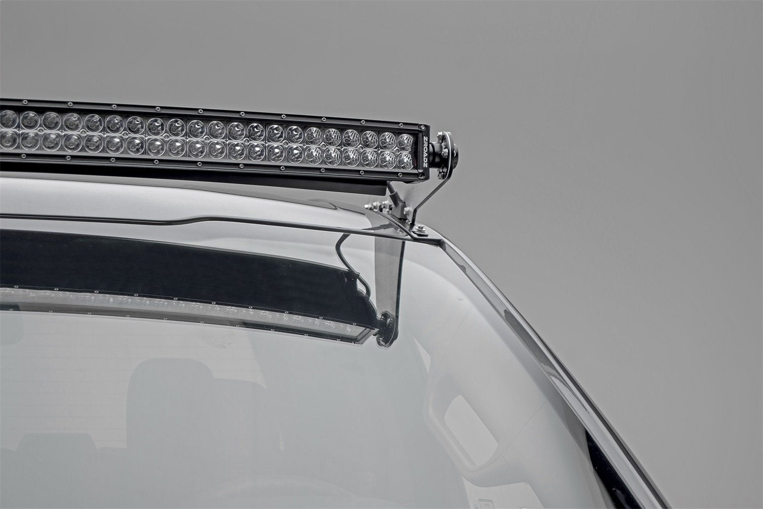 ZROADZ Front Roof LED Bracket Compatible with Ford (2017-2022) to mount (1) 52 Inch Curved LED Light Bar - PN #Z335471, Black
