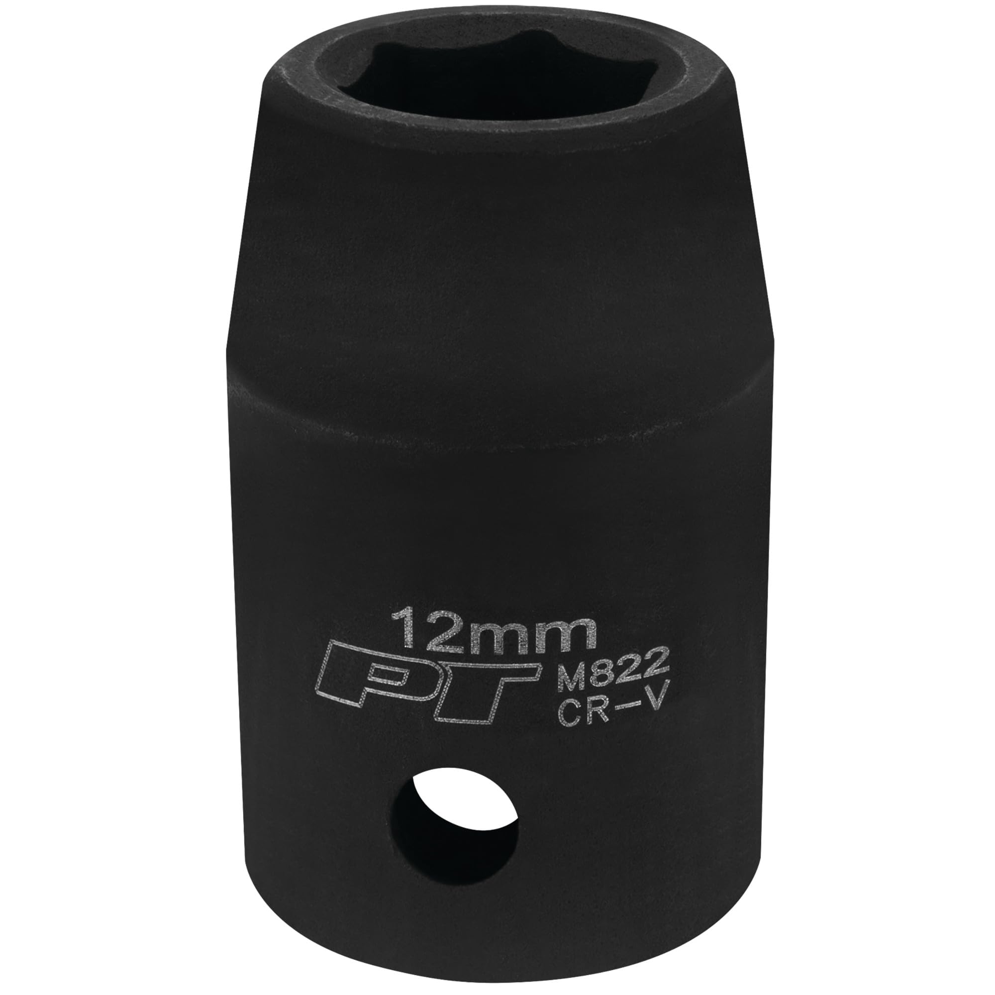 M822 Performance Tool 1/2-Inch Drive 12mm 6pt Impact Socket for Heavy Duty Automotive Work and Repair Jobs with Enhanced Durability and Precision