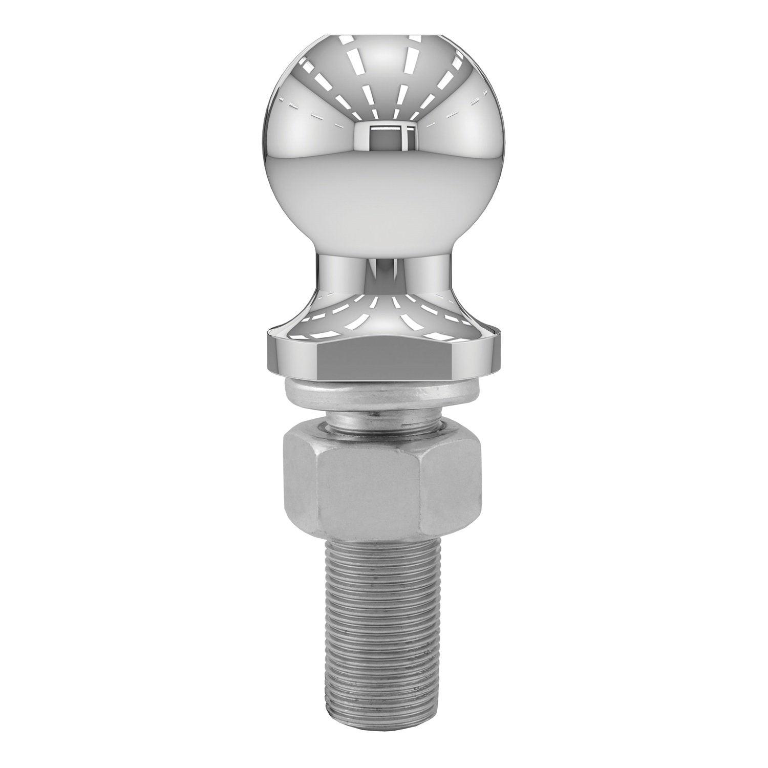 CURT 40074 Trailer Hitch Ball Chrome, 6,000 lbs, 2-Inch Diameter, 1 x 3-Inch Shank