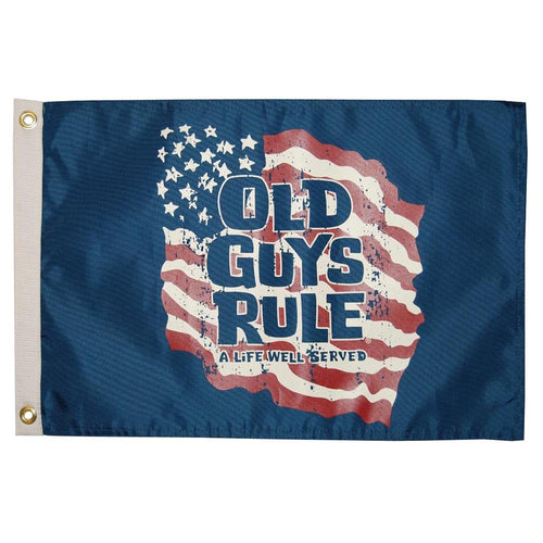 Old Guys Rule Taylor Made Products 5630 a Life Well Served Flag 12x18