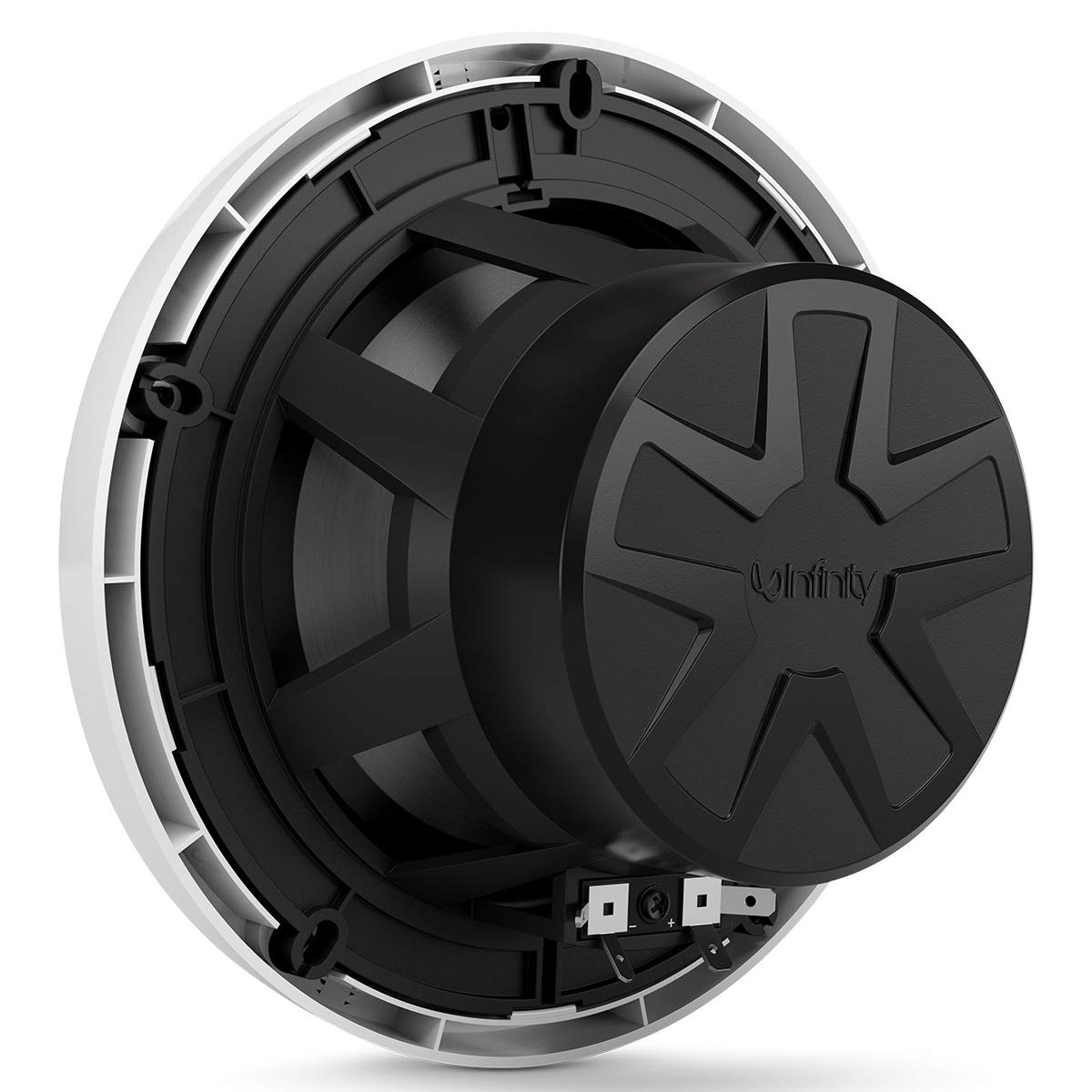 8 Inch Infinity 822MLW Marine RGB LED Coaxial Speakers - White