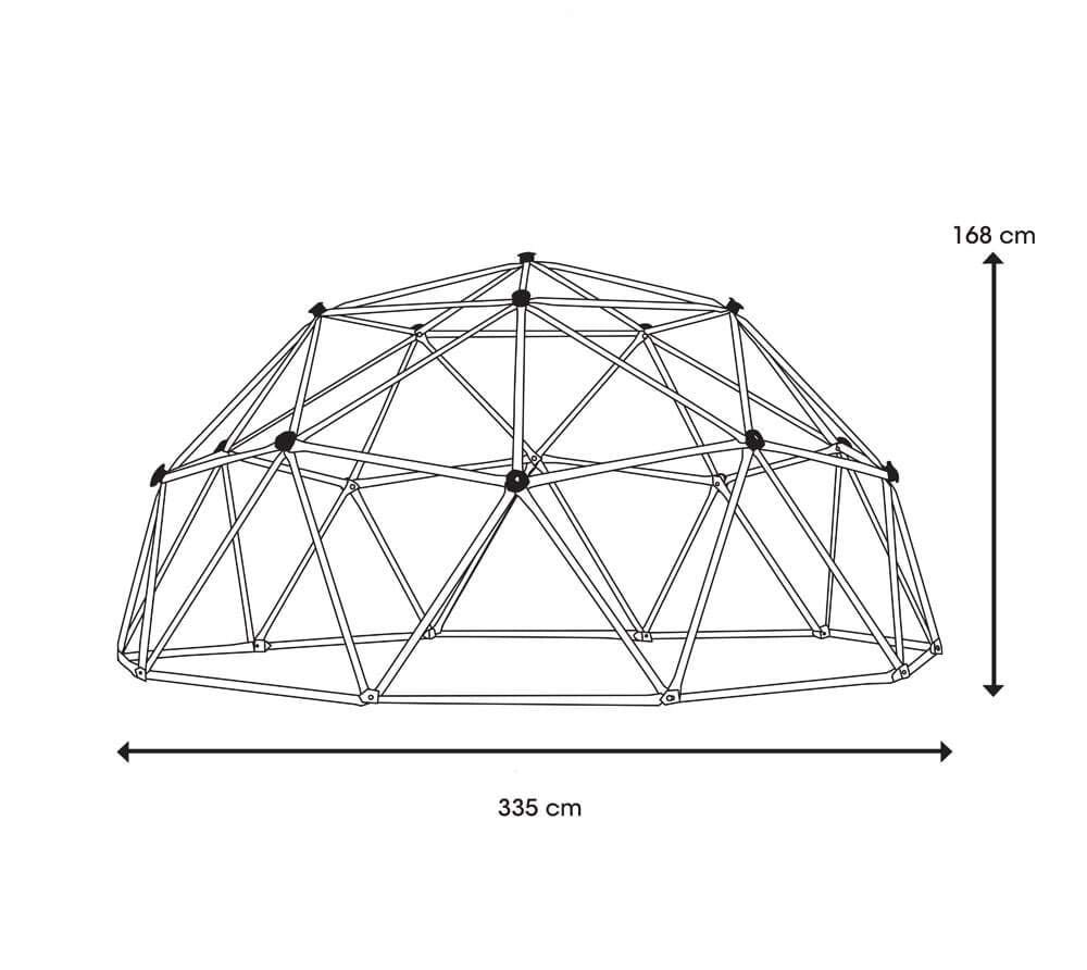 Lifetime Geometric Dome Climber 90951 Jungle Gym, 5.5' High x 11' Wide, Mantis Green & Bronze, 66-Inch