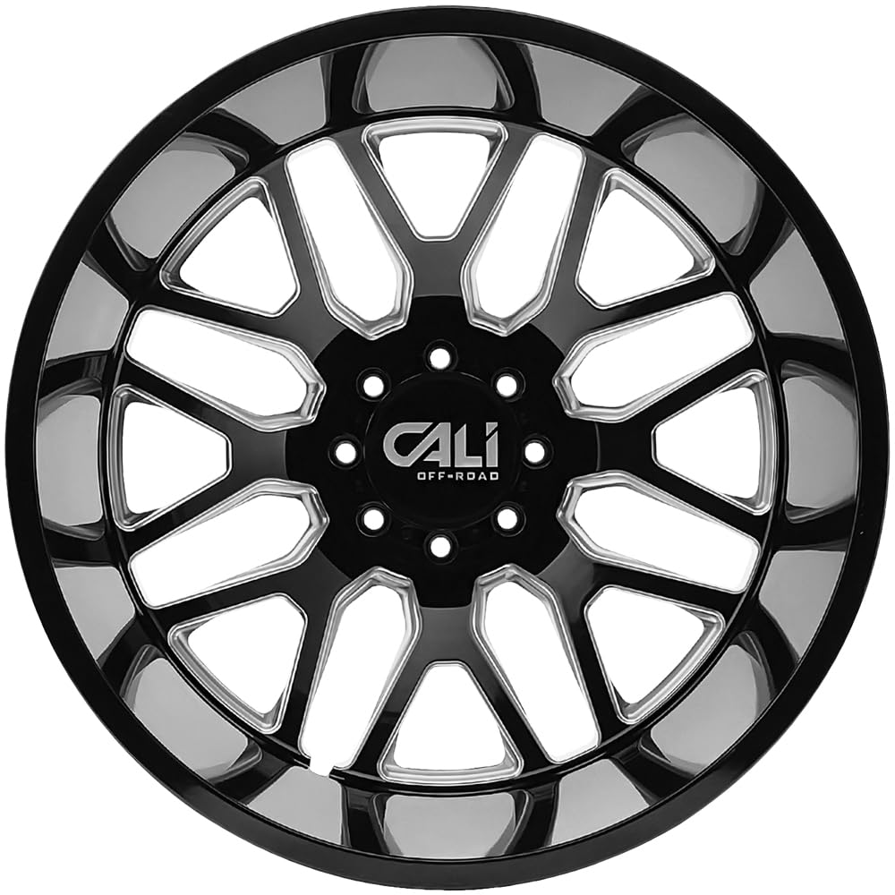 OFF-ROAD CALI Invader DUALLY 9115D Gloss Black Milled 22X8.25 8-210 -232MM 154.2MM