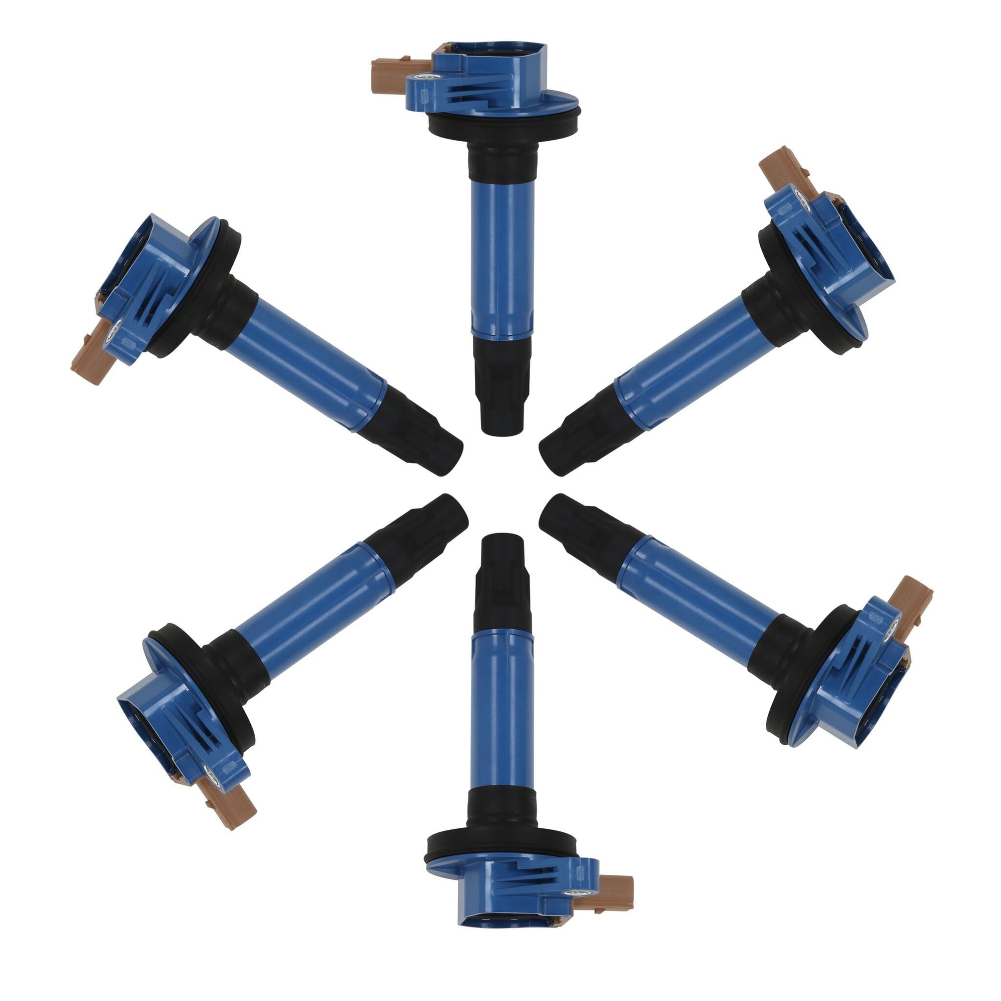 825765 MSD Ignition Coils, Blue, 6-Pack (3-Pin Connector)