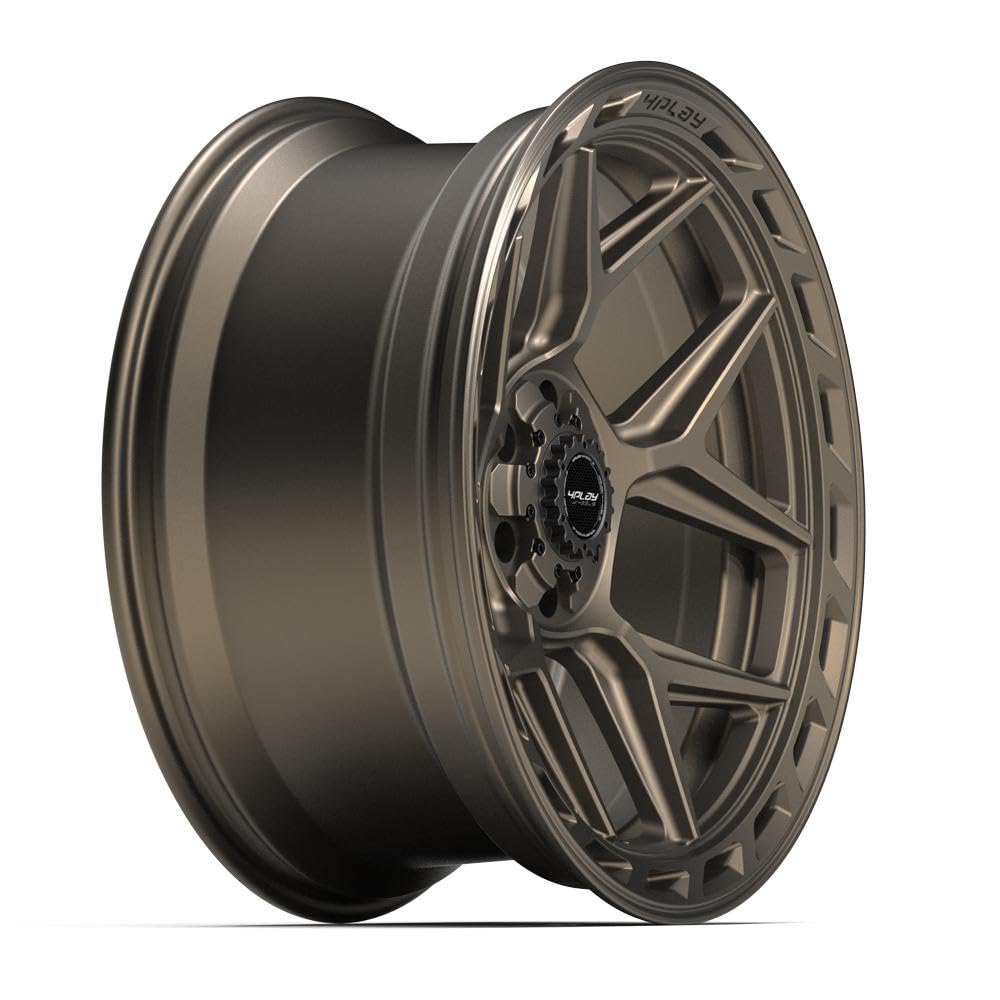 22 Inch 4PLAY Wheels Rim 4P55 Fits 6x135 & 6x139.7 22x10 Satin Bronze (1)