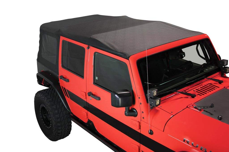 14010435 King 4WD EXT+ Replacement Soft Top - Black Diamond - JK 4 Door 2007-2009