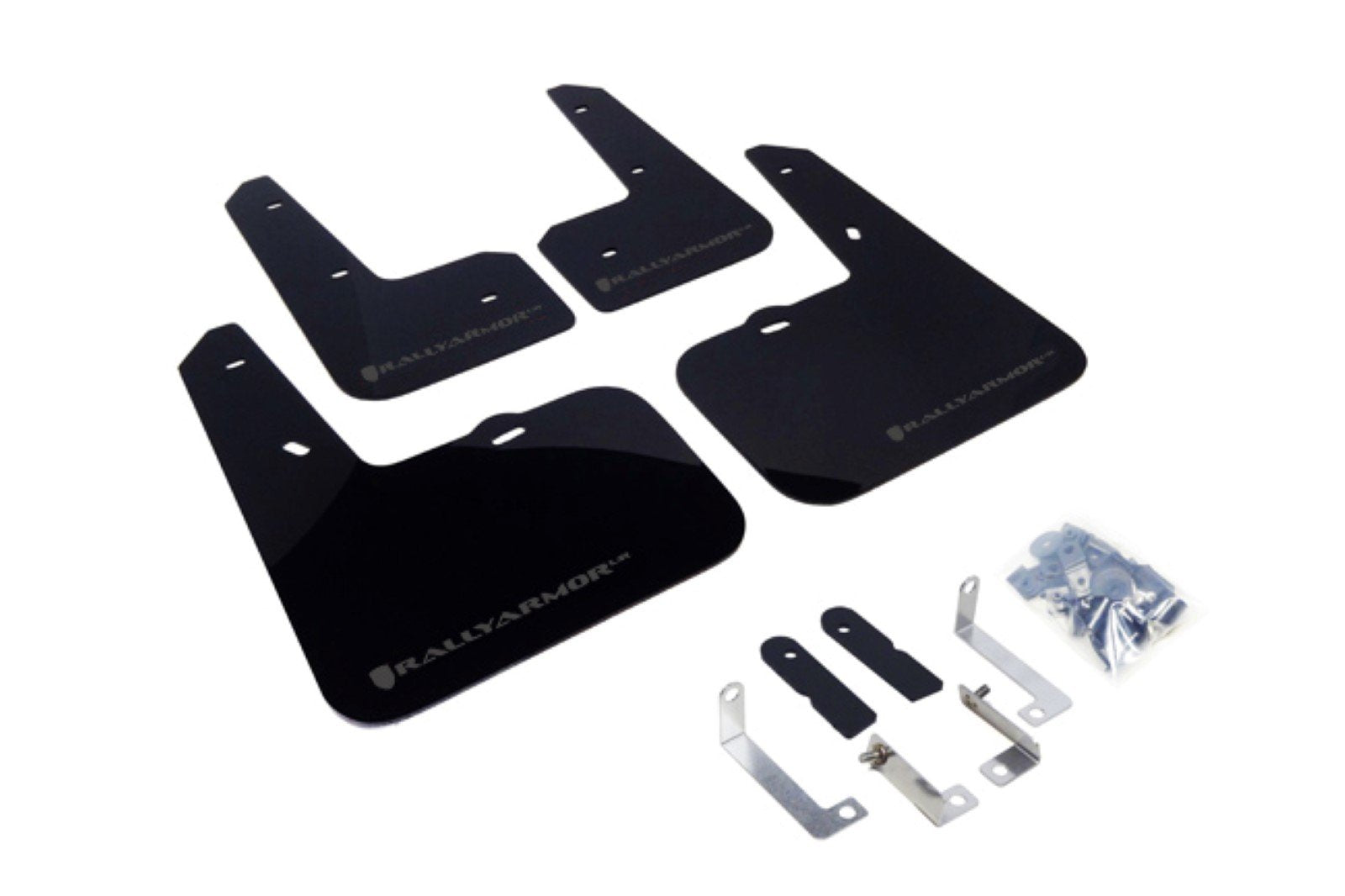 Rally Armor Black, Gray MF24-UR-BLK/GRY Mud Flap with Logo (12-13 Hyundai Veloster UR), 1 Pack
