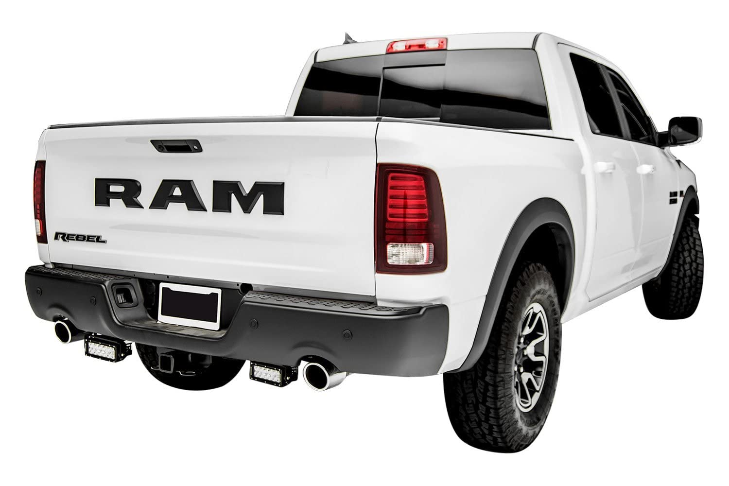 Under Rear Bumper ZROADZ LED Mounting Bracket & Kit - Compatible w/ 2015-2018 Ram Rebel - with (2) 6 Inch ZROADZ LED Lights (Included) with Wiring Harness - PN Z384551-KIT