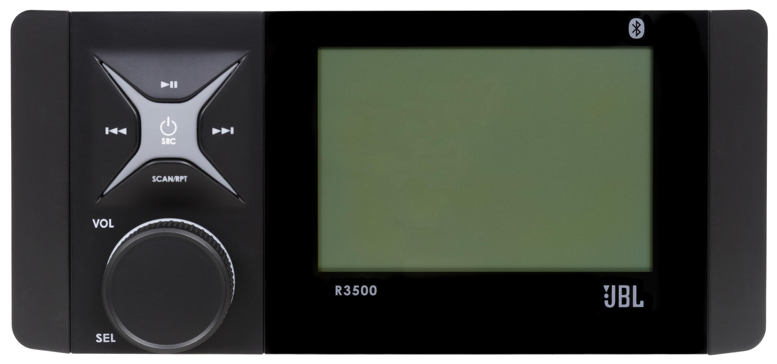 JBL Wake Series R3500 Source Unit - 4 X 55W Peak @ 4ohm Receiver with Bluetooth (5.0), AM/FM/WB, USB Input/Aux Input/Pre-Outs (L&R), Backlit Rotary Encoder, Rear amp Plug, IPX7 (Face), IPX3 (Rear)