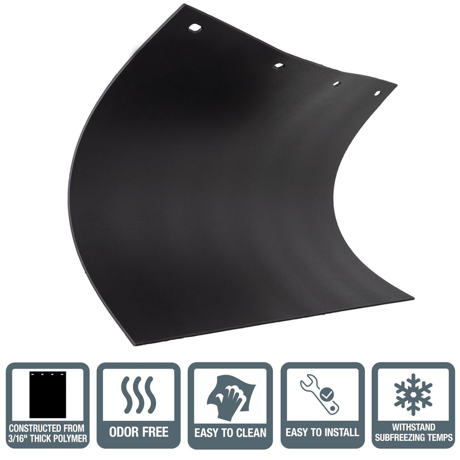 RC18PPB, Buyers Products, 2 Pack, Super Durable Black Polymer Mudflaps 24x18 Inch, Mud Flaps are NOT Rubber