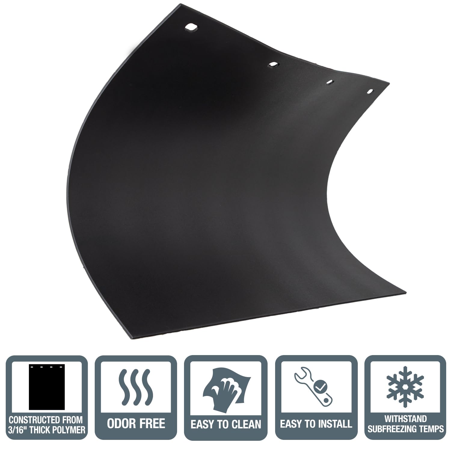 RC36PPB, Buyers Products, 2 Pack, Super Durable Black Polymer Mudflaps, 24x36 Inch, Mud Flaps are NOT Rubber