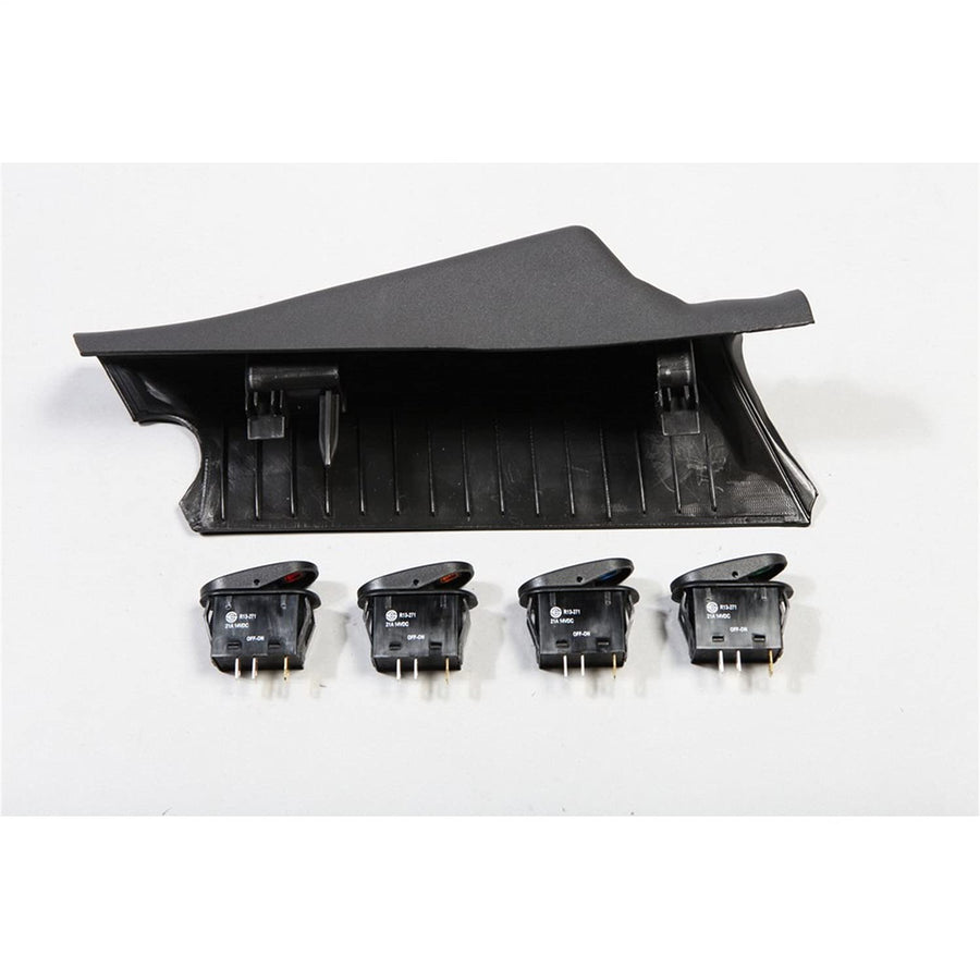 Switch Pod Kit, Rugged Ridge | A-Pillar, 4 Switches, Black, LHD | 17235.96 | Fits 2011-2018 Jeep Wrangler JK