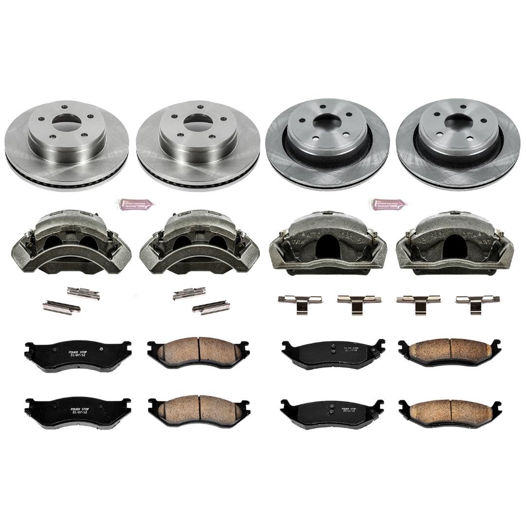 Power Stop KCOE2166 1-Click OE Replacement Brake Kit with Calipers Autospecialty For Dodge Ram 1500 2002 [Model Specific]