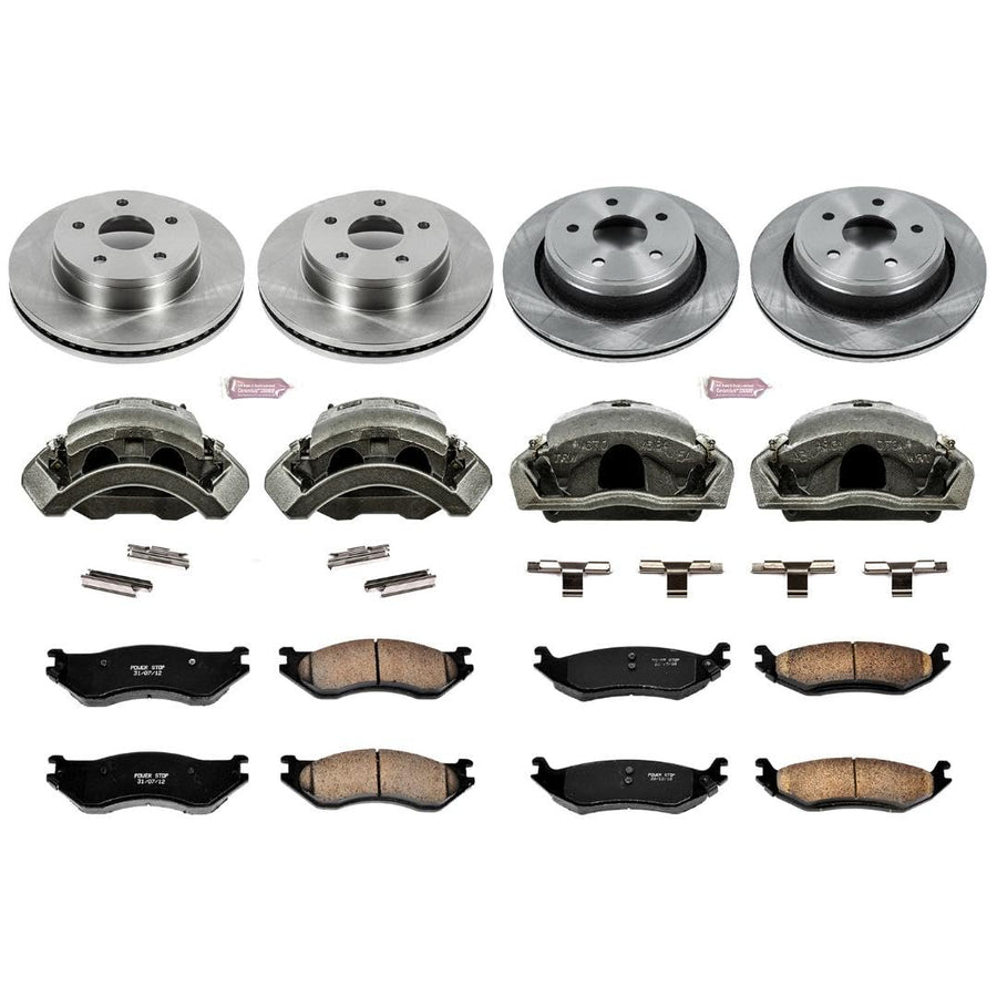 Power Stop KCOE2166 1-Click OE Replacement Brake Kit with Calipers Autospecialty For Dodge Ram 1500 2002 [Model Specific]