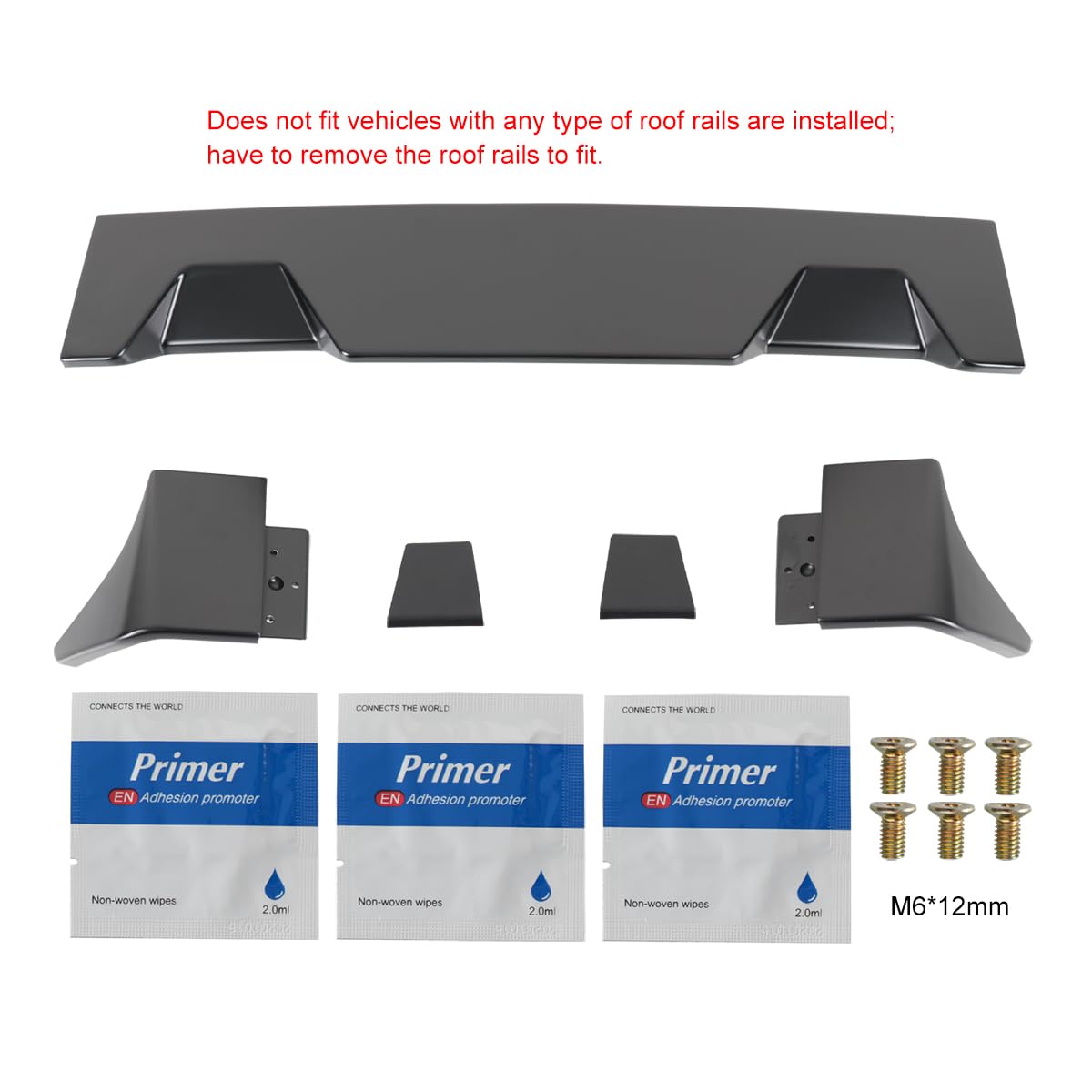 Matte Black ABS Cab Roof Spoiler Spec-D Tuning for 2014-2021 Toyota Tundra Models