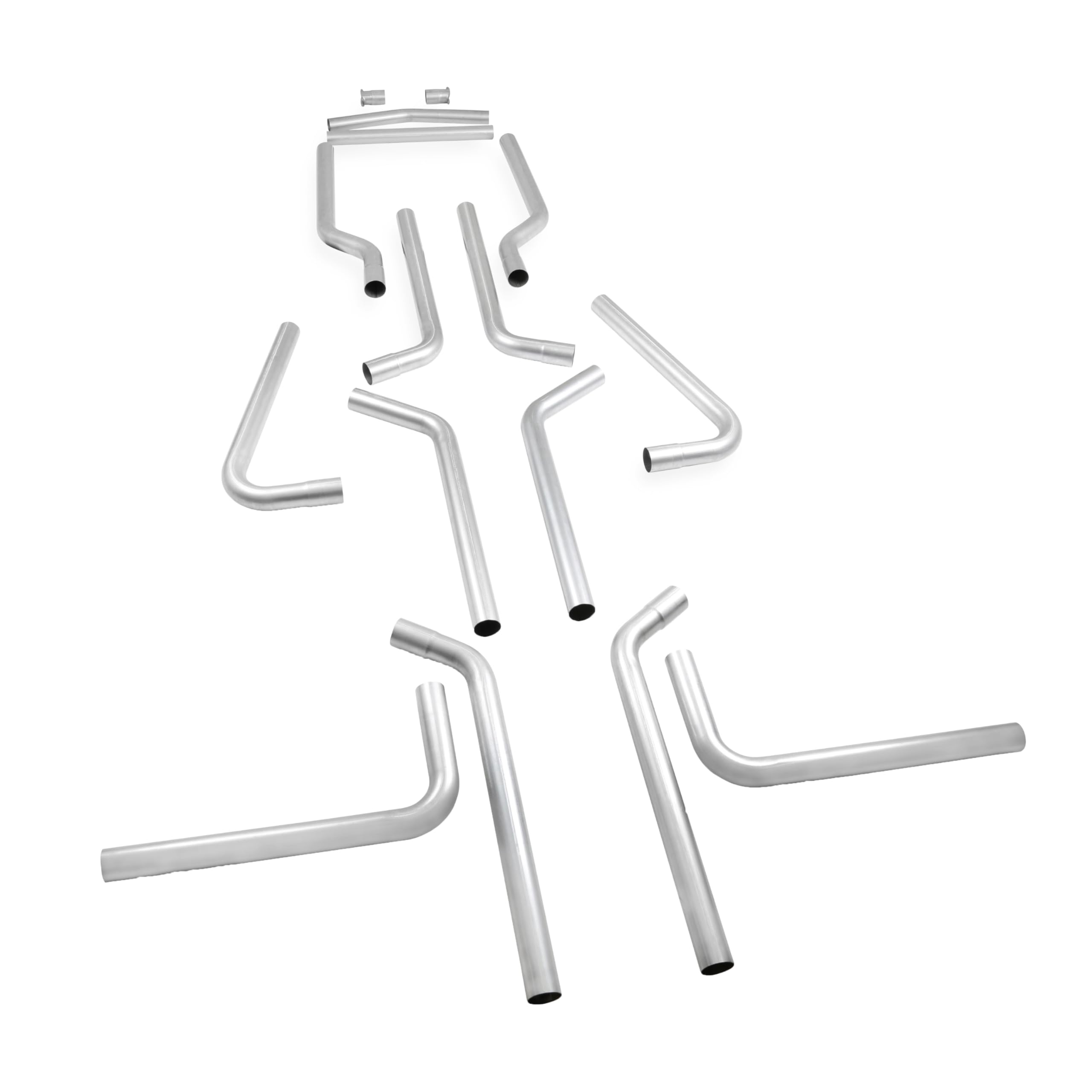 Flowmaster U-Fit 15935 Dual Exhaust Tubing Kit 16 pc. Universal 2.25 Inch Mandrel-Bent Aluminized Steel