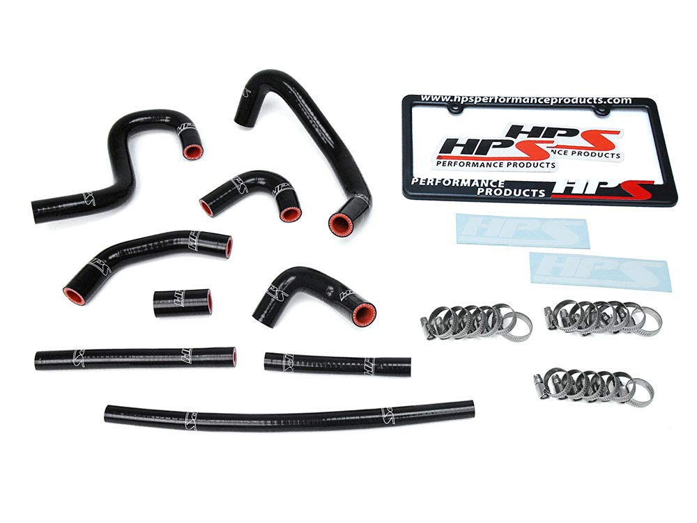 Black HPS Silicone Heater Hose Kit 57-1696-BLK Coolant