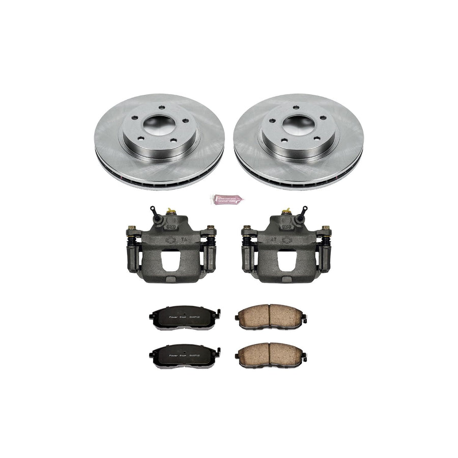 Power Stop KCOE3137A Replacement Autospeciality Front Caliper Kit- OE Rotors, Ceramic Brake Pads, Calipers For Nissan Maxima 1999 [Model Specific]