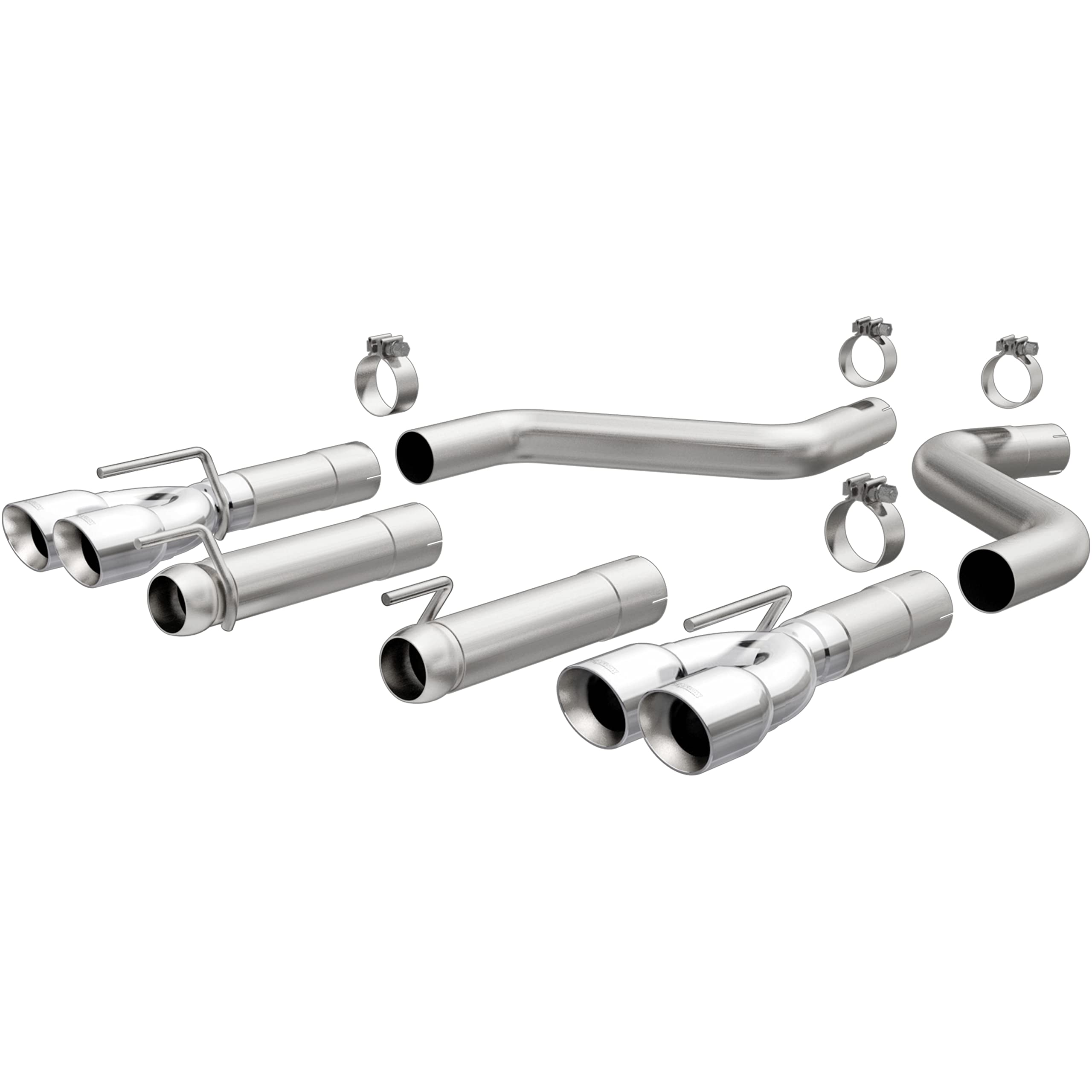 Axle-Back MagnaFlow Performance Exhaust System 19206: Race Series, Compatible with 2015-2023 Dodge Challenger, Quad Split Rear Exit Style