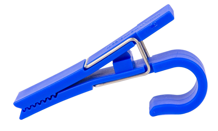 Aqua T-H Marine Utility Clip – Boat Accessory Clip for Holding Tools, Ropes, Hoses & Gear – Strong Grip, Corrosion-Resistant – 2 Pack, Blue