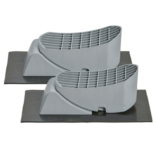 Stromberg Carlson Leveler Base Pad - Wheel Chock Blocks, Trailer Jack, RV Leveling Blocks, Trailer Accessories, Automotive Wheels Leveler Jack, Automotive Tools for Front & Back Wheel (2 Pack)