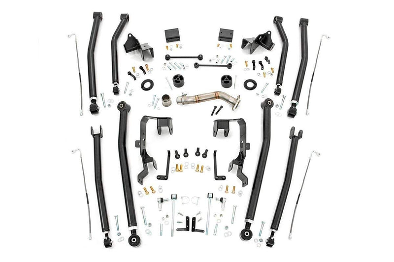 4" Rough Country Long Arm Upgrade Kit for 2007-2018 Jeep Wrangler JK - 78600U