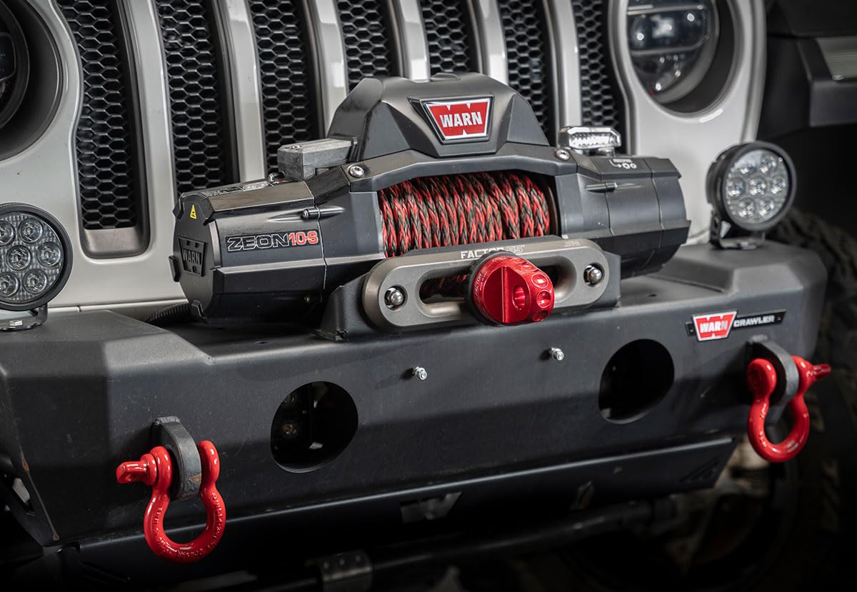 Prolink Factor 55 00015-01 Original Shackle Mount Replaces Winch Hook with a Stronger Shackle D-Ring Mount Max Load Rating 16,000 lb Ideal for 4x4 Off Road Adventures - Red