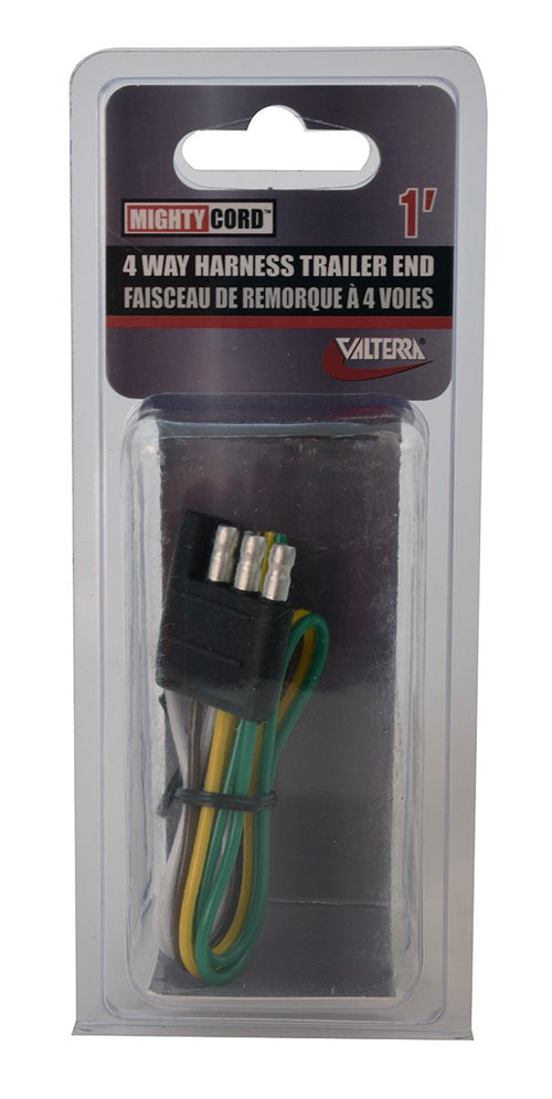 Valterra 12" Long A10-4401VP 4 Way Flat Trailer End Connector (Retail Packaging)
