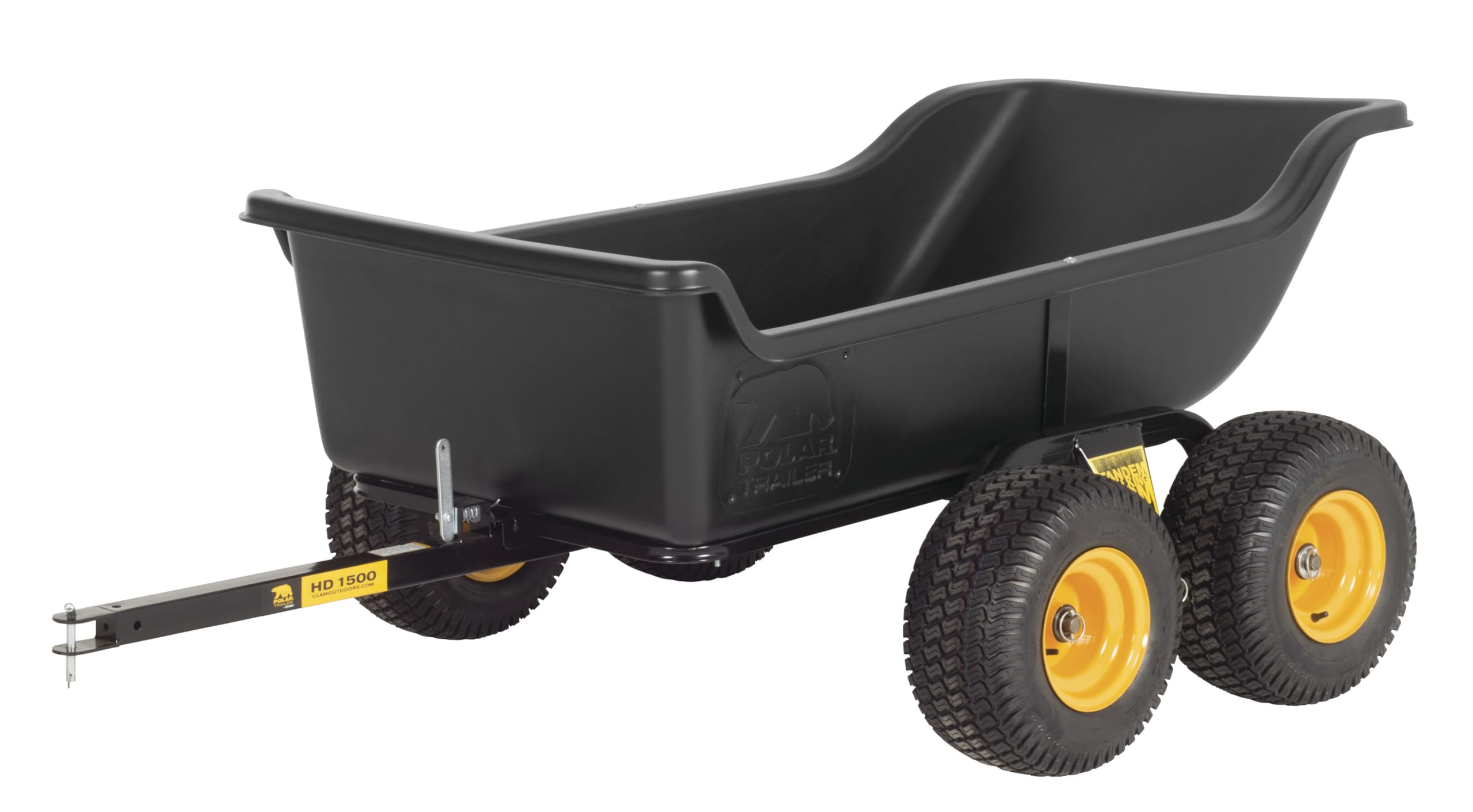 Tandem Axle Polar TA1500 Utility Trailer – 22 Cu. Ft. ATV/UTV Hauling Trailer with 1500 lb. Capacity – Rugged Rubber Wide Track Tires – Model 8262