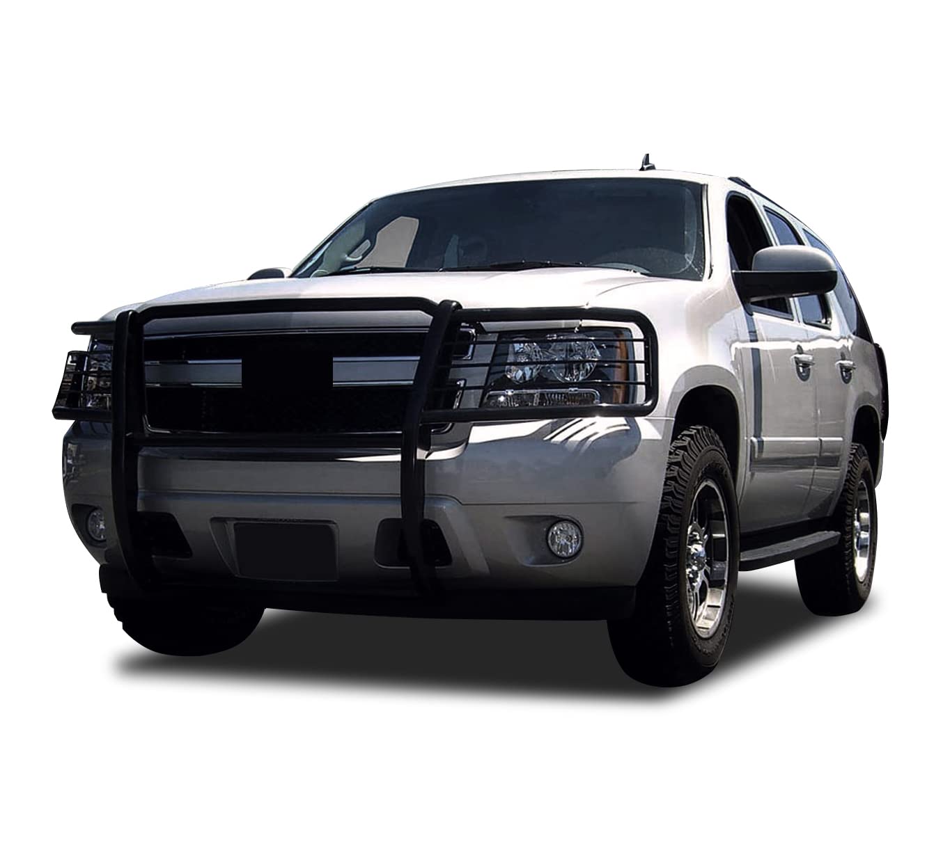 Grille Brush Black Horse Bumper Guard Modular Compatible with 2007-2013 Chevrolet Avalanche|2007-2014 Chevrolet Suburban 1500|2007-2014 Chevrolet Tahoe-17A037400MA