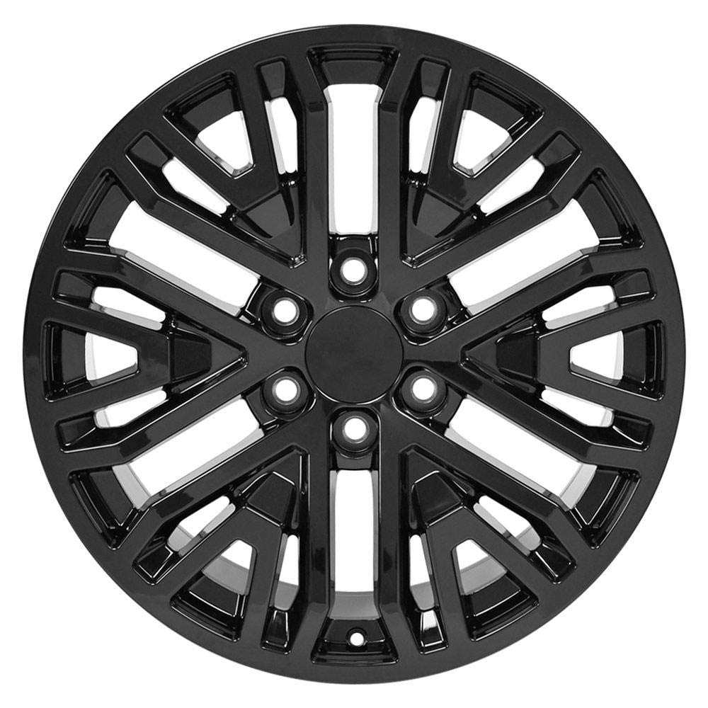 20 Inch OE Wheels CV37 Rim Fits Sierra 1500 Style 6x139.7 20x9 Gloss Black - Hollander 5906 (1)