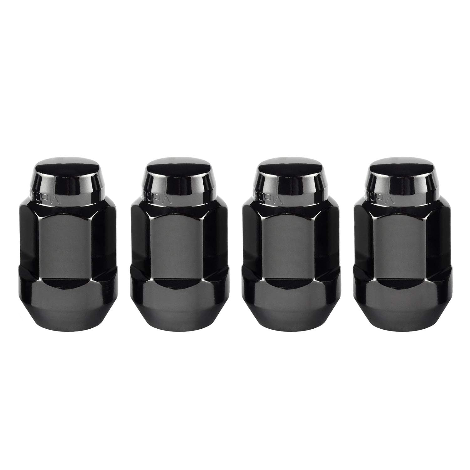 Black McGard Bulge Cone Seat Style Lug Nuts (M12 x 1.5 Thread Size) - Set of 4