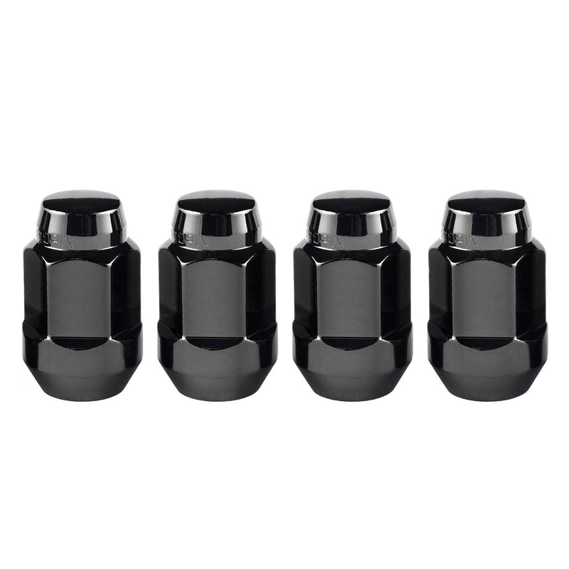 Black McGard Bulge Cone Seat Style Lug Nuts (M12 x 1.5 Thread Size) - Set of 4