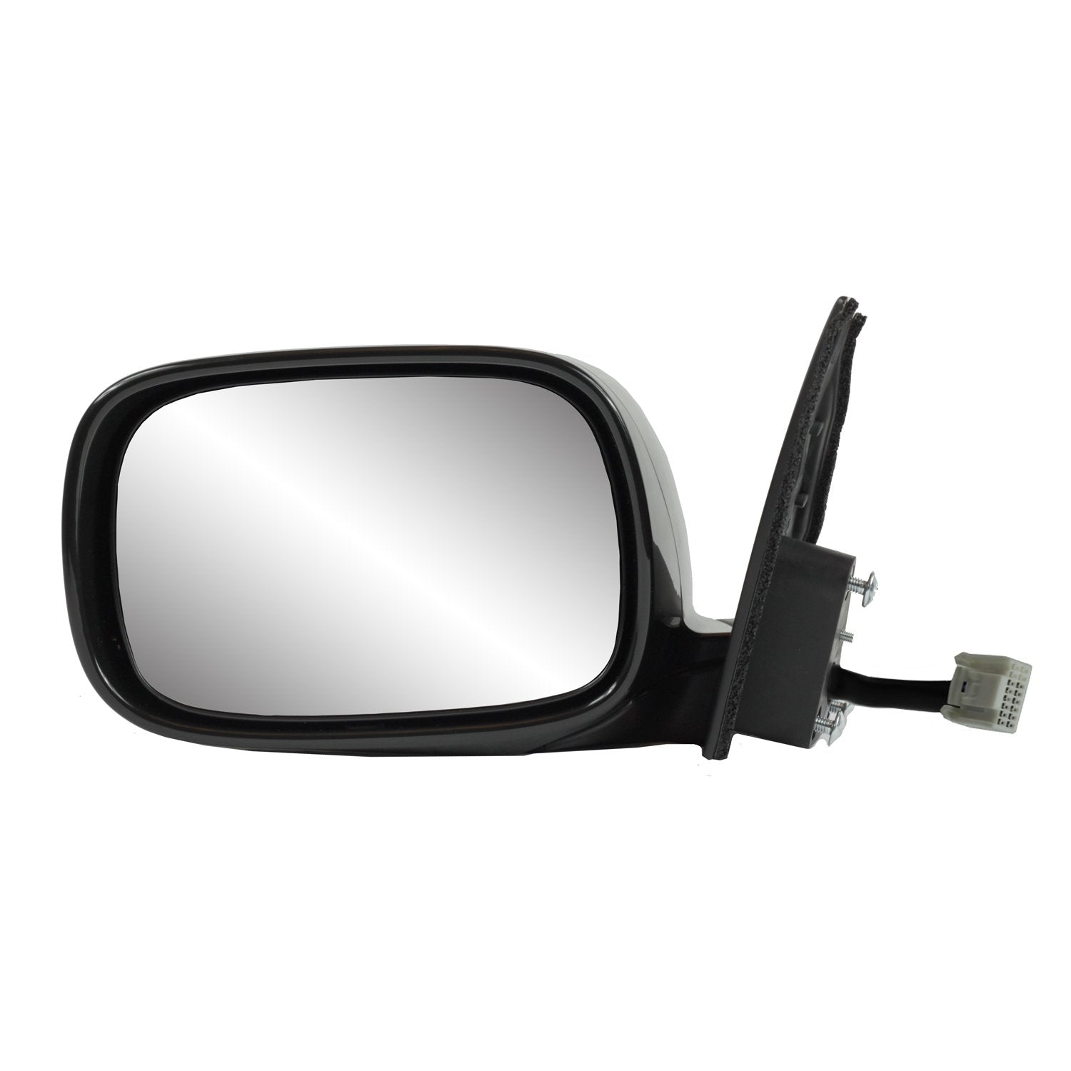 Driver Side Fit Mirror for Lexus LS430, Black w/PTM Cover, w/Memory, Puddle lamp, Power Fold, w/o auto dimming, Heated Power