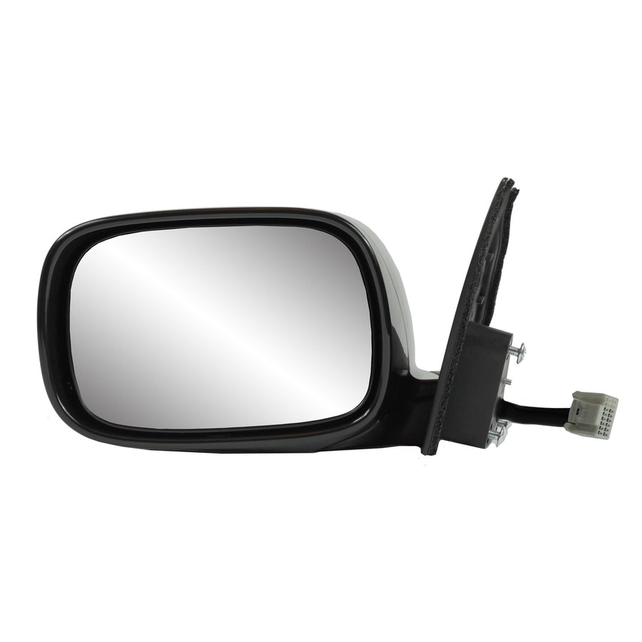 Driver Side Fit Mirror for Lexus LS430, Black w/PTM Cover, w/Memory, Puddle lamp, Power Fold, w/o auto dimming, Heated Power