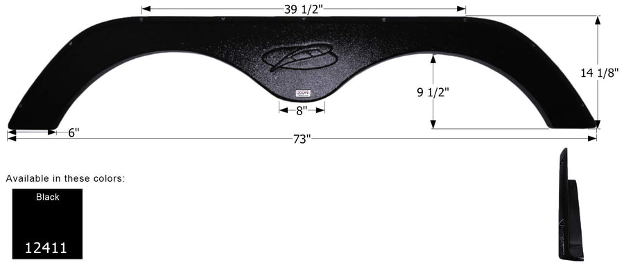 Fender Skirt ICON, Tandem, R-Vision, FS2411, Black