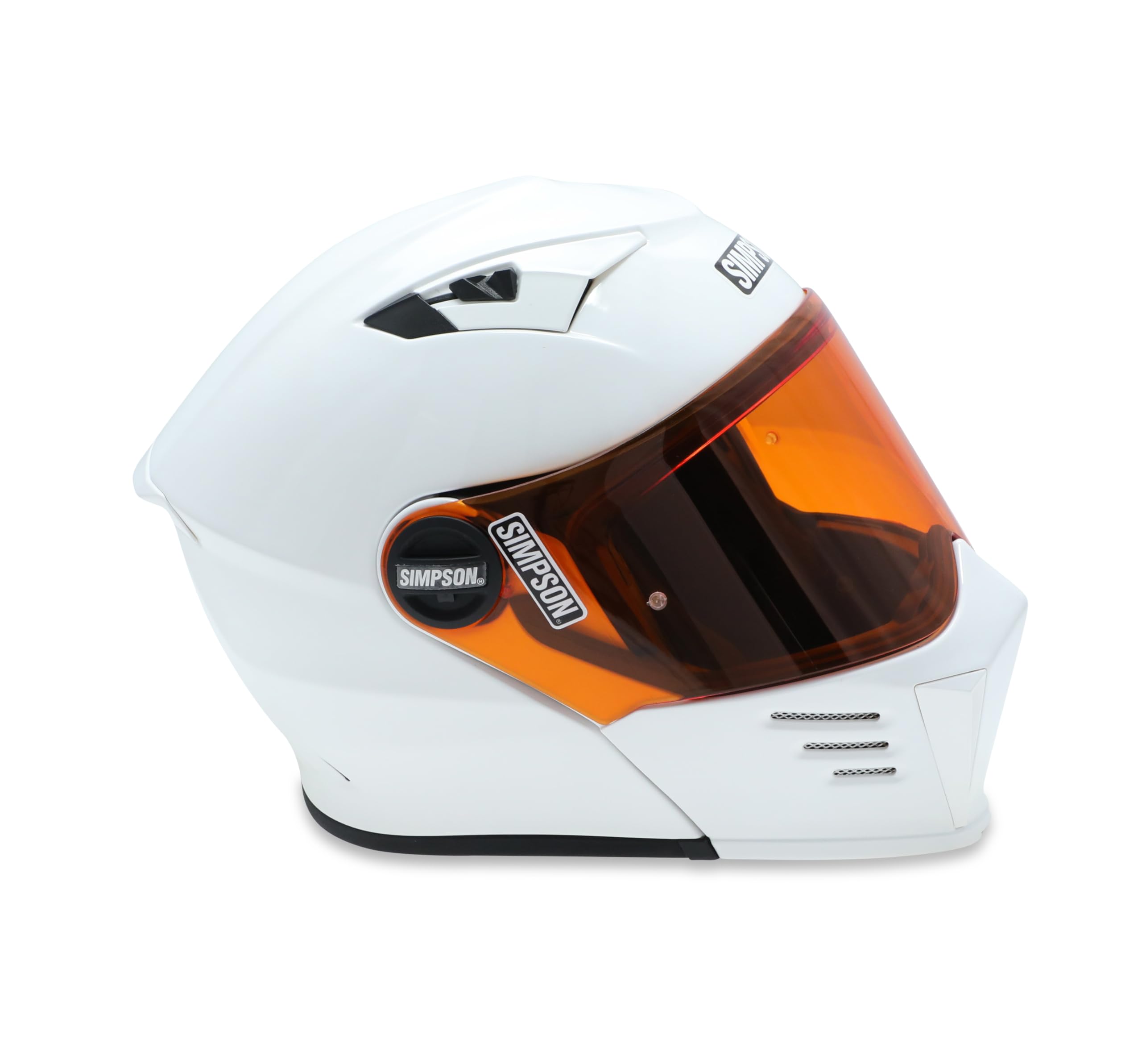 Mod Bandit Simpson Motorcycle Helmet - White - Medium | Modular Full-Face Helmet Clear Visor Shield DOT ECE Certified for Street, Cruiser & Touring Riders (M59M1)