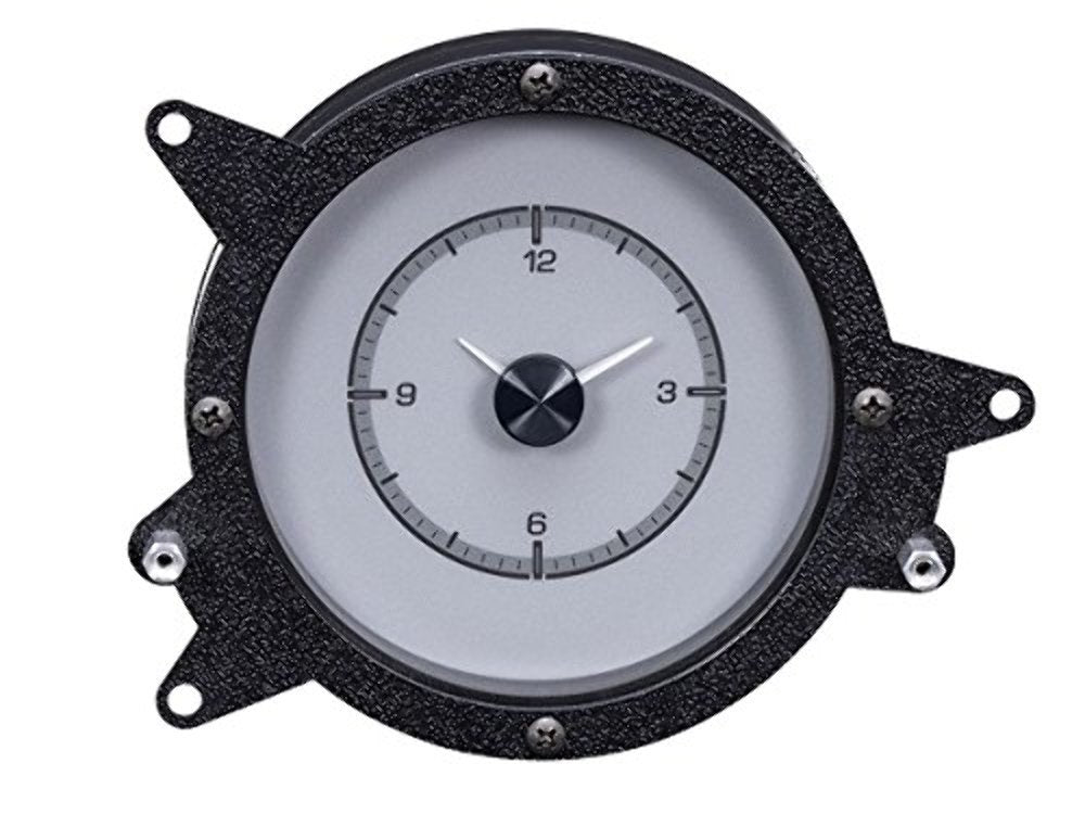 Analog Clock Gauge Dakota Digital 69 70 Ford Mustang for HDX System Silver Alloy HLC-69F-MUS-S