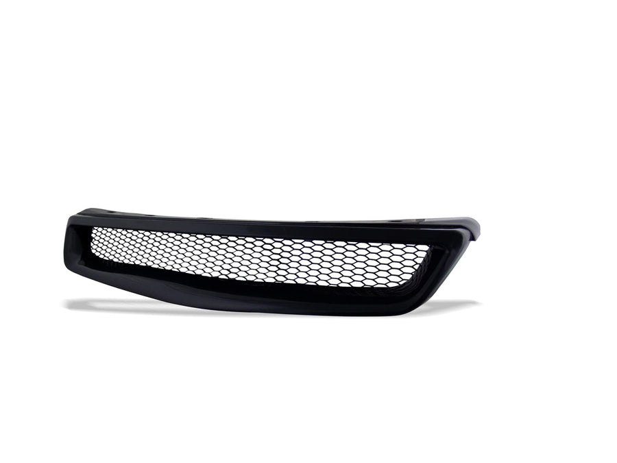Mesh Front Hood Bumper Grille Armordillo USA - Gloss Black Fits 1999-2000 Honda Civic