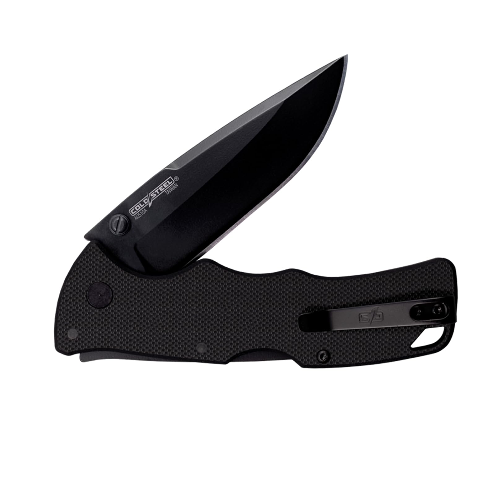 VERDICT COLD STEEL 3" AUS10A Spear Point Blade 4.25" G-10 Black Handle Everyday Carry Tactical Folding Knife with Tri-Ad Lock