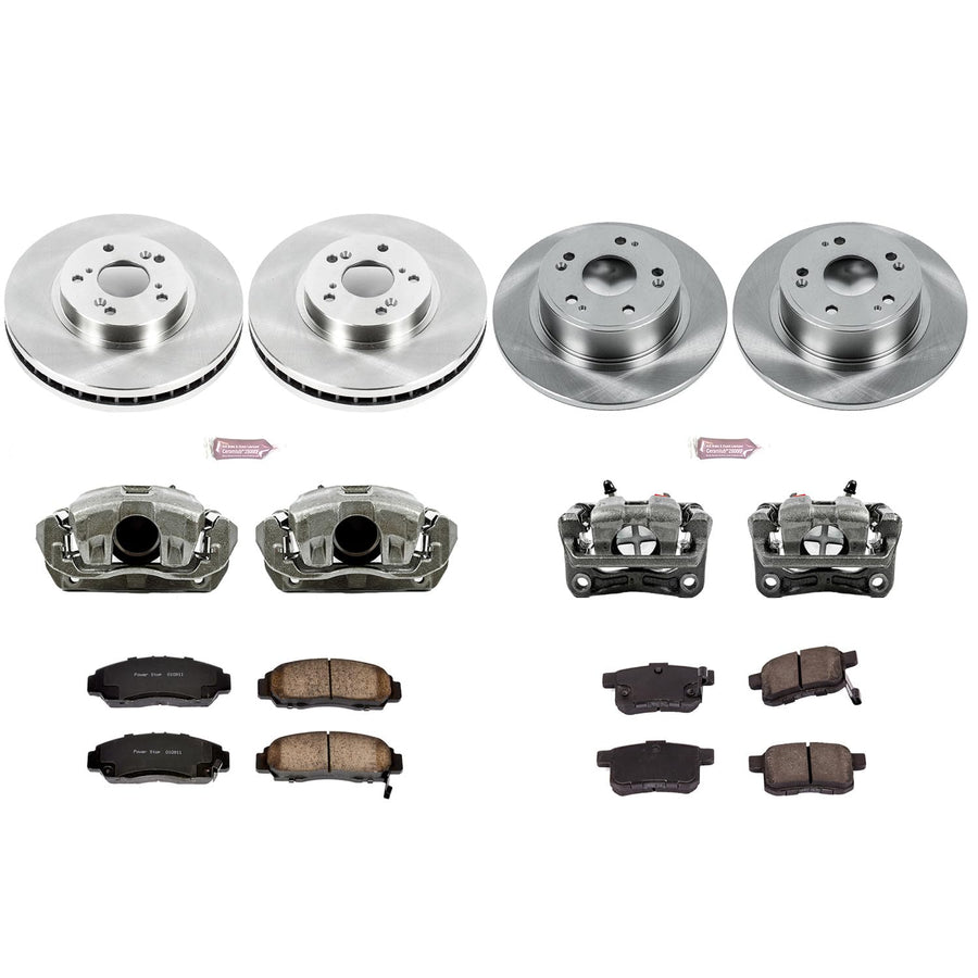 Power Stop KCOE5935 1-Click Autospecialty Replacement Brake Kit with Calipers For Honda Accord 2011 [Model Specific]